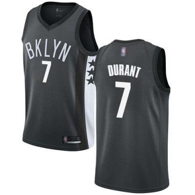 NikeBrooklyn Nets #7 Kevin Durant Gray Youth NBA Swingman Statement Edition Jersey